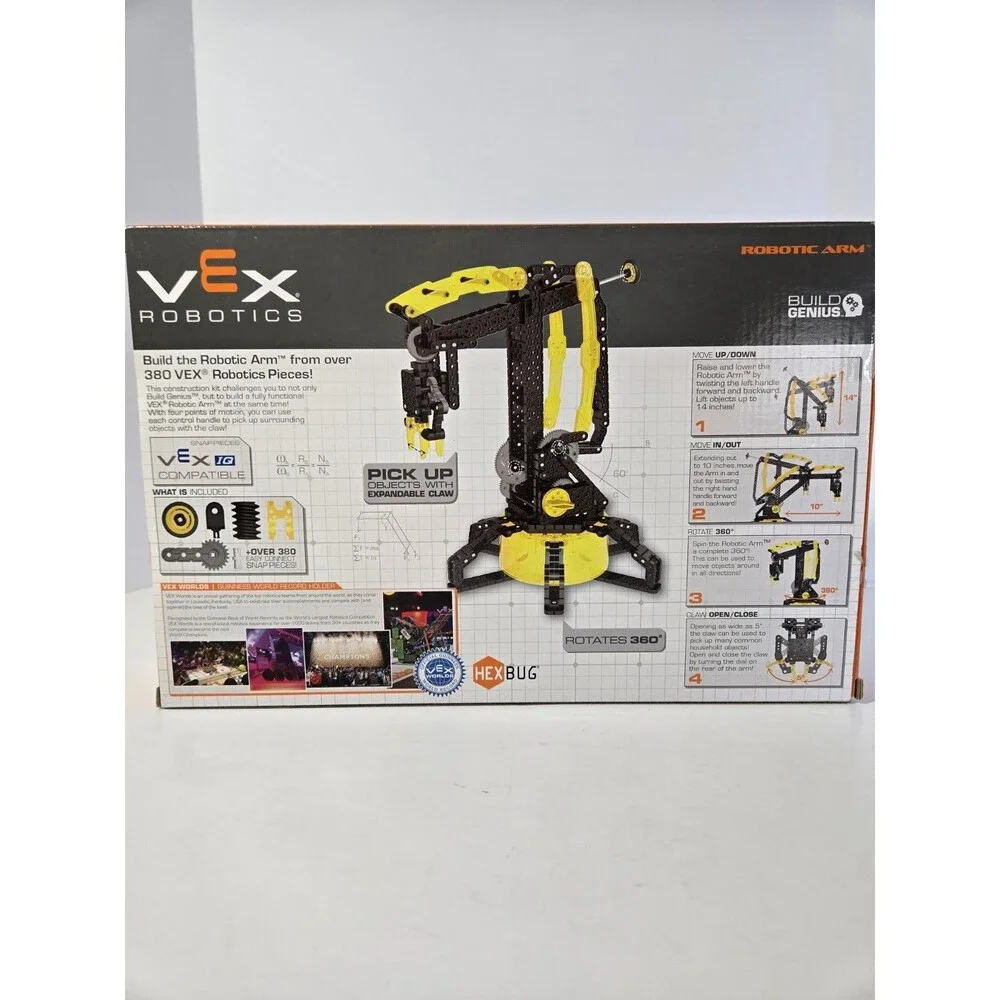 HEXBUG VEX Robotics Robotic Arm Construction Set 380+ Pieces STEM Open Box